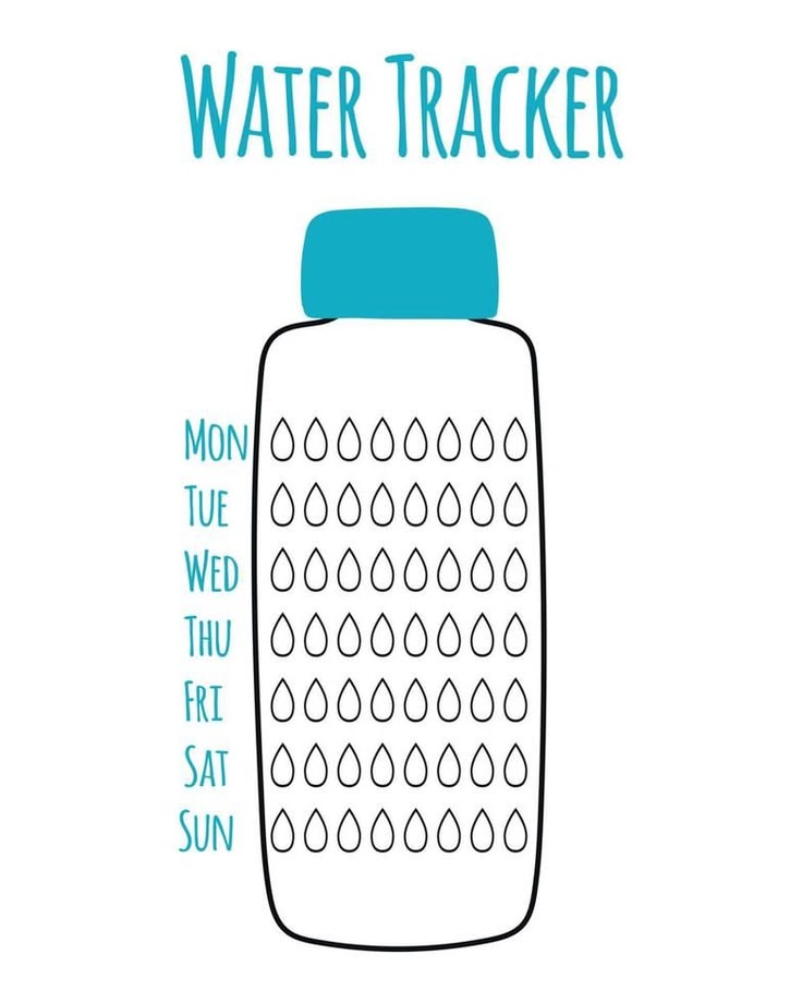 Illustration of a daily hydration habit guide with sample water intake schedule and tracking ideas